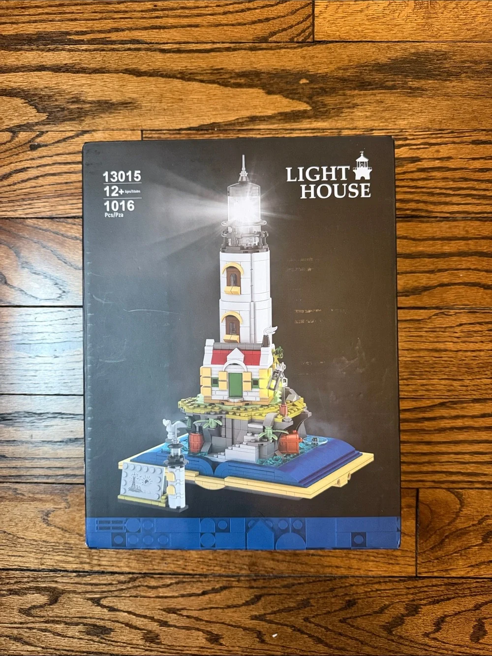 Light House Building Set Box - White, Blue, Yellow